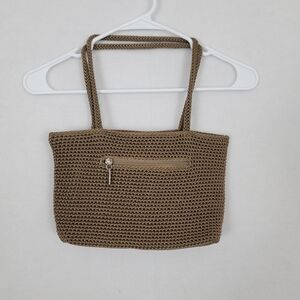 The Sak Brown Medium Sized Crochet Knit Purse 90s Y2k Boho Feminine